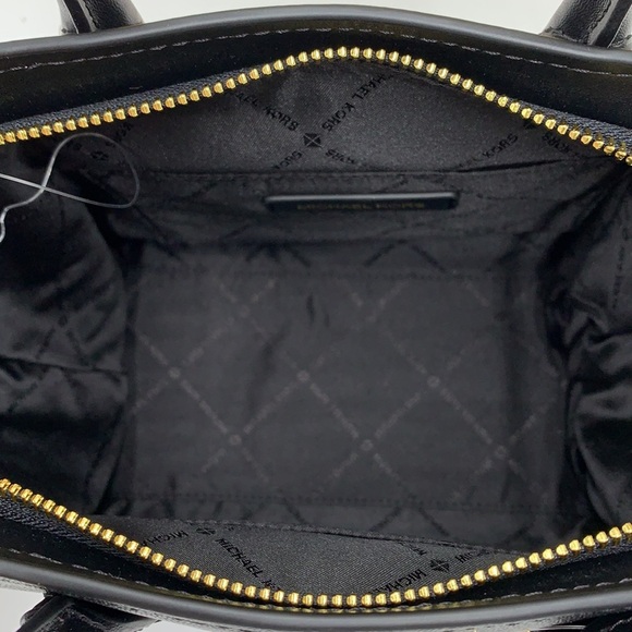 Michael Kors Avril Small Leather Top-Zip Satchel Black color NWT - Picture 12 of 16